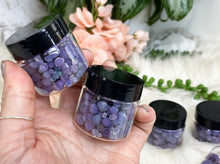Load image into Gallery: Contempo Crystals - Grape agate jars with small purple chalcedony grape agate crystal balls - Image 4