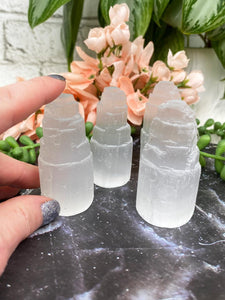 Contempo Crystals - Small-Selenite-Tower-Crystal-Point - Image 4