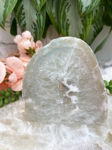Contempo Crystals - Small-White-Quartz-Agate-Crystal-Candle-Holder - Image 4