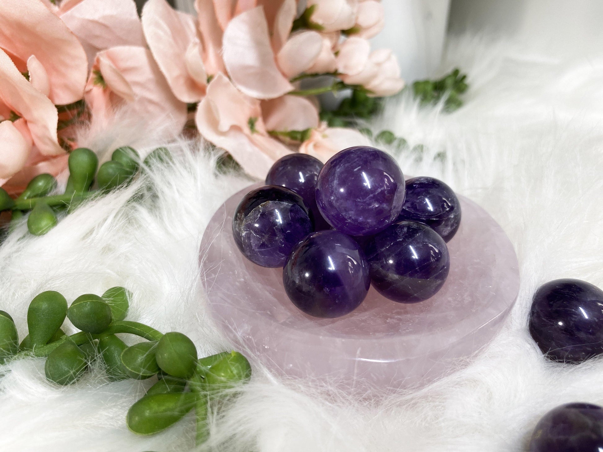 Small amethyst crystal spheres from contempo crystals
