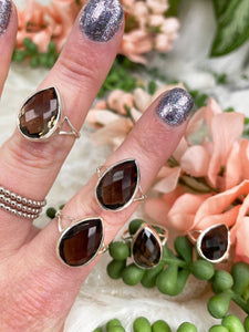 Contempo Crystals - Smoky-Quartz-Ring-with-Sterling-Silver-Band - Image 3
