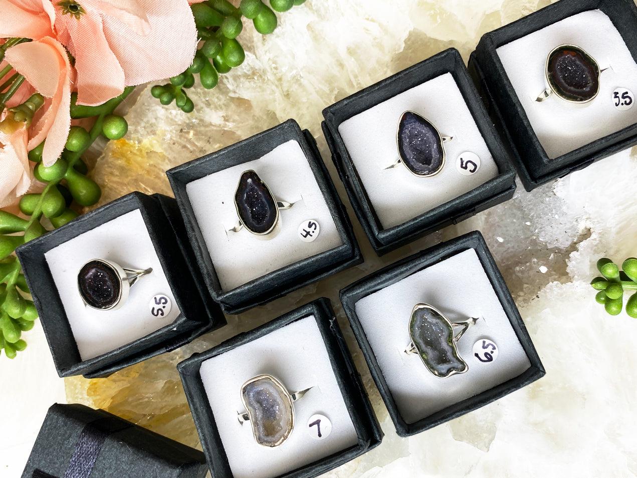 Sterling Silver Agate Rings