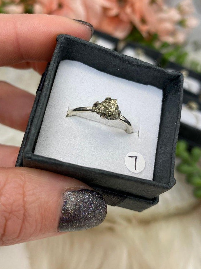 Amazon.com: Pyrite Ring - Vintage Stone Rings in Sterling Silver - Gemstone  Ring for Fashion for Birthday, Wedding Anniversary, Graduation, Christmas,  Valentines Day - Custom Ring Size : Handmade Products