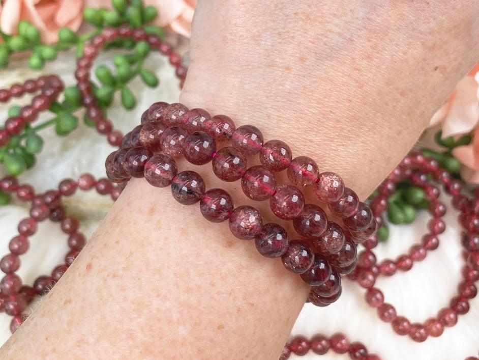    Strawberry-Quartz-Bracelet-with-Shimmer