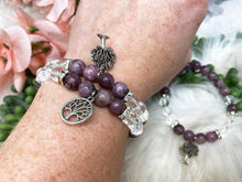 Load image into Gallery: Contempo Crystals - Stretch-Beaded-Bracelet-Lepidolite-Clear-Quartz - Image 4