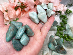 Contempo Crystals - Tumbled-Teal-Blue-Amazonite-Crystals-from-Madagascar - Image 1