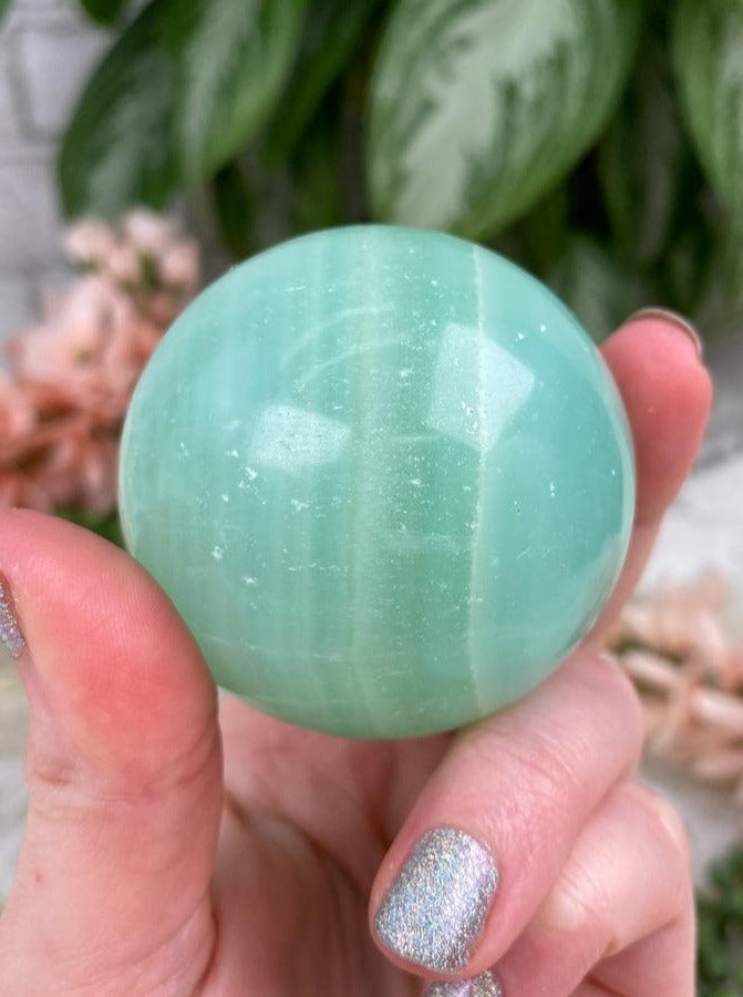 Teal-Calcite-Sphere