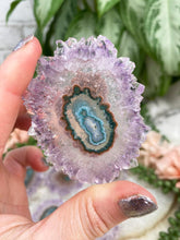 Load image into Gallery: Contempo Crystals - Teal-Center-Amethyst-Stalactite-Slice - Image 14