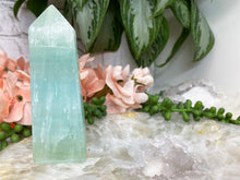 Load image into Gallery: Contempo Crystals - Teal-Green-Pistachio-Calcite-Crystal-Obelisk-Points - Image 3