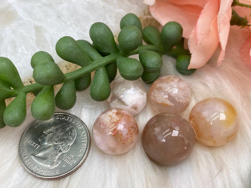 Tiny-Flower-Agate-Spheres