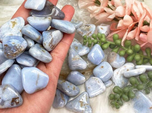 Contempo Crystals - Tumbled-Blue-Chalcedony - Image 1