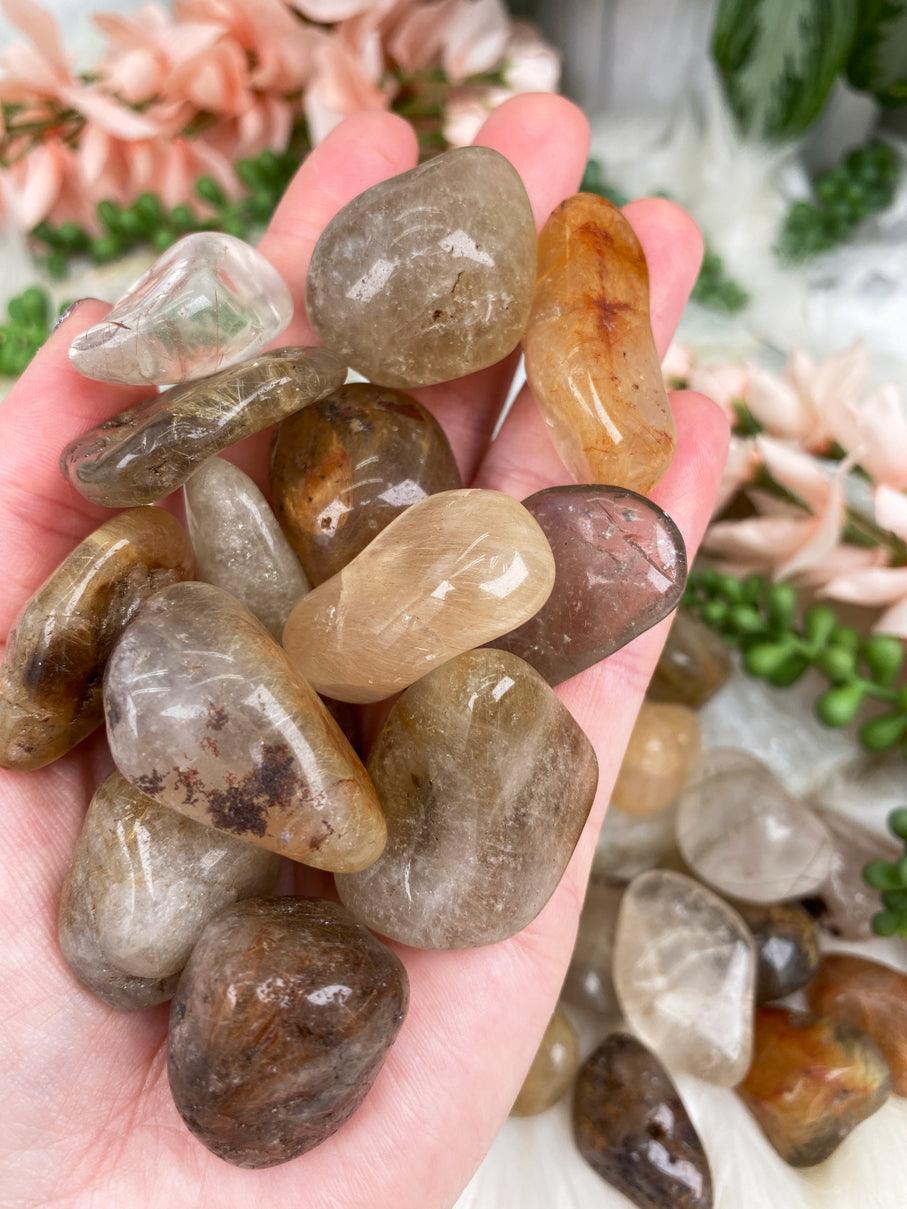 Tumbled Rutilated Quartz for Sale