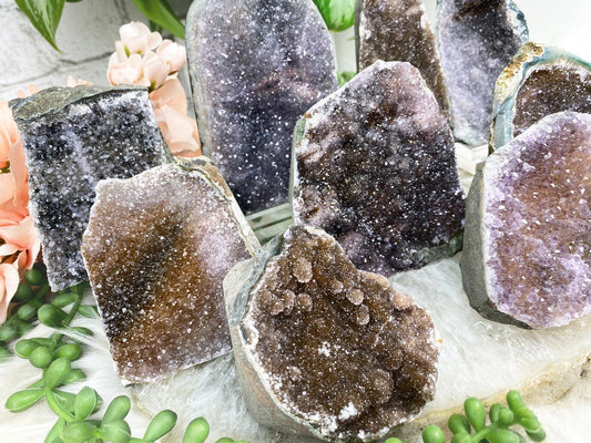 Unique-Colored-Amethyst-Clusters