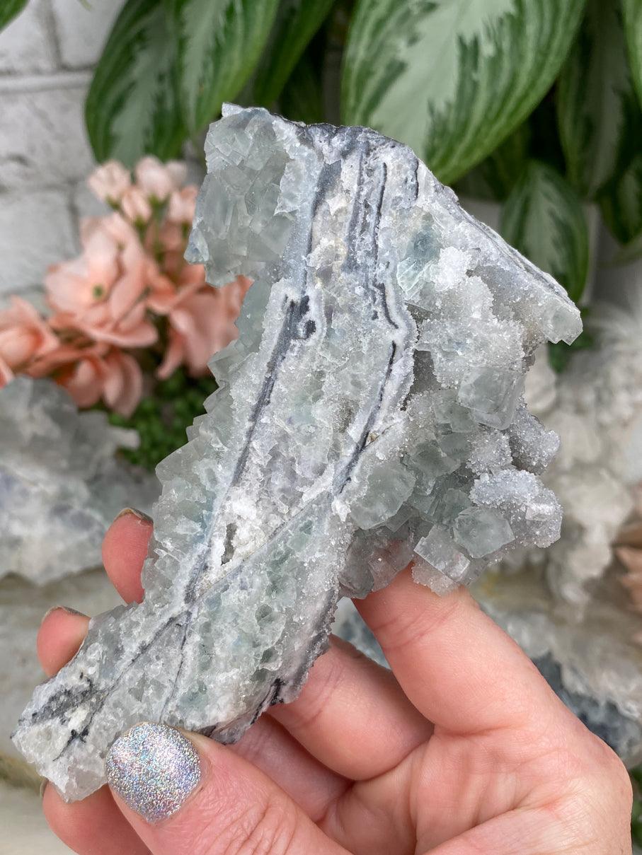 Unique-Green-Fluorite-Gray-Calcite