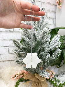 Contempo Crystals - White-Onyx-Snowflake-Ornament-Crystal-on-Silver-String - Image 3