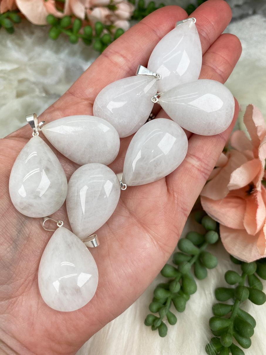 White-Quartz-Tear-Drop-Pendant