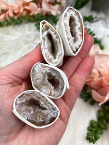 Contempo Crystals - White-Tan-Occo-Geode-Crystal-Pair - Image 5