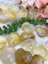 Load image into Gallery: Contempo Crystals - Yellow-Iron-Included-Quartz-Heart-Crystals - Image 2