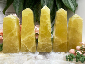 Contempo Crystals - Yellow-Obelisk-Calcite-Point-for-Sale - Image 2