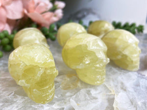 Contempo Crystals - yellow pineapple skull crystal carving - Image 3
