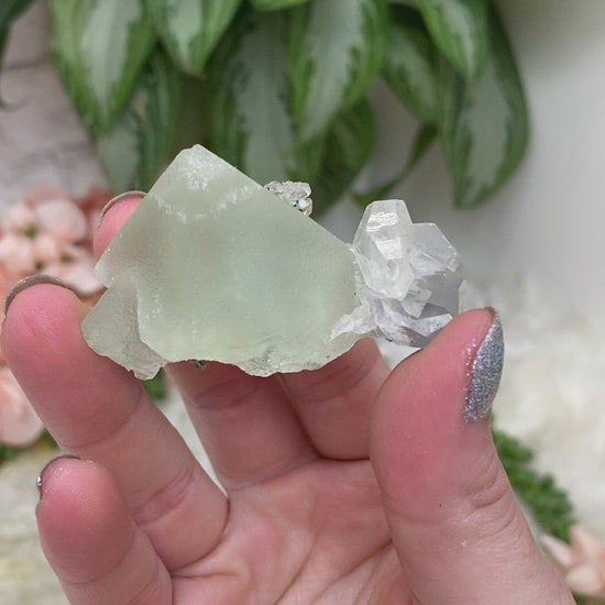 Green-Fluorite-Octahedron-Formation-with-Gray-Bladed-Calcite