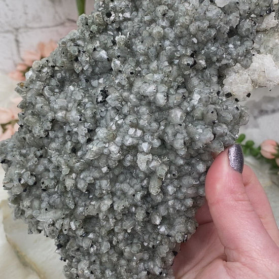Large-Gray-Quartz-Ilvaite-Crystal-from-Russia-video