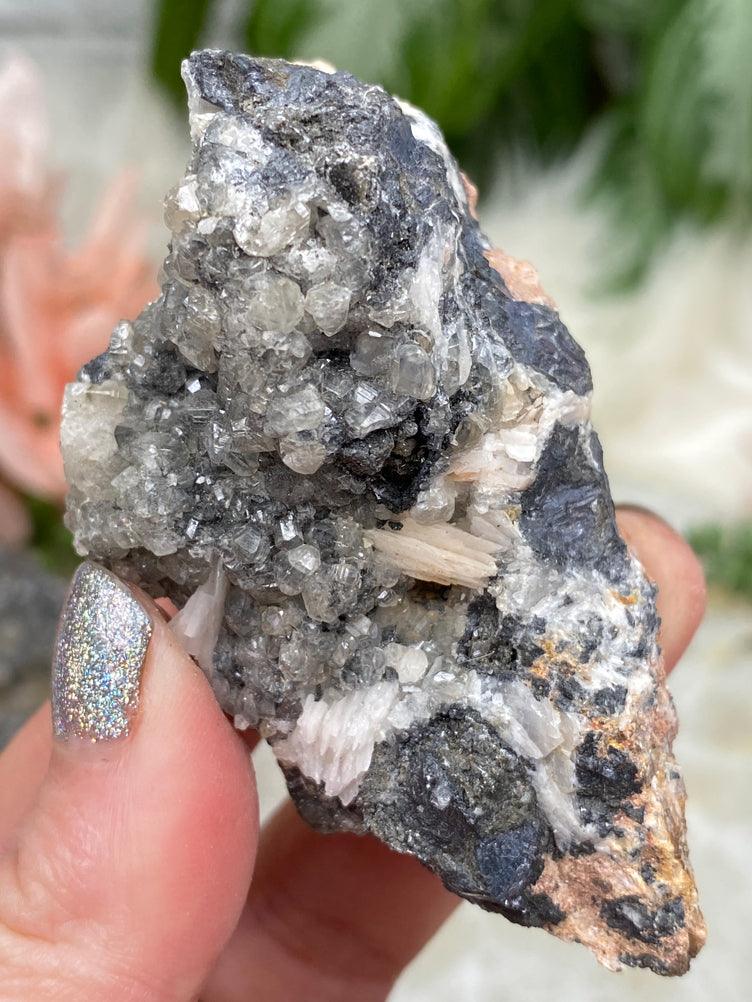 barite-galena-cerussite-cluster