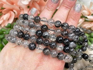 Contempo Crystals - black-tourmaline-in-quartz-bracelet - Image 3