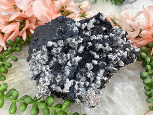 Contempo Crystals - black-white-calcite-cluster - Image 2