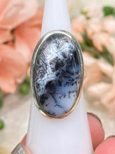 Load image into Gallery: Contempo Crystals - black-white-dendritic-opal-ring - Image 9