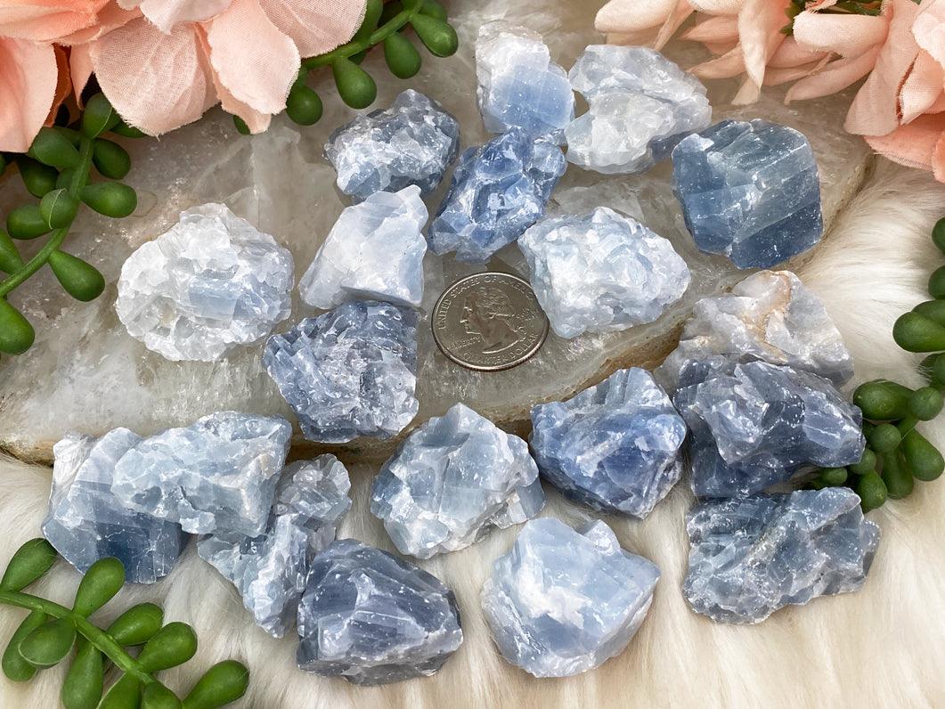 Raw Blue Calcite Chunks From Mexico For Sale – Contempo Crystals