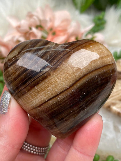 brown-banded-calcite-heart