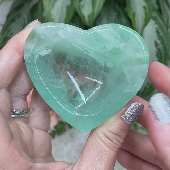 Mint-Green-Fluorite-Heart-Shaped-Crystal-Bowls for sale