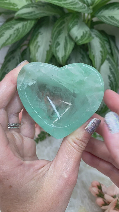 Mint-Green-Fluorite-Heart-Shaped-Crystal-Bowls for sale