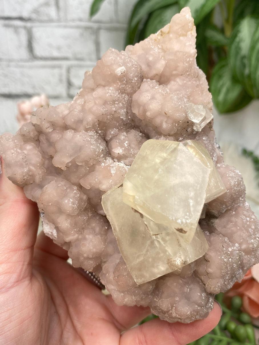 chunky-twin-calcite-on-pink-datolite