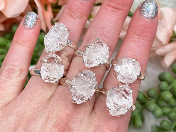 clear-quartz-herkimer-diamond-ring
