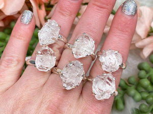 Contempo Crystals - clear-quartz-herkimer-diamond-ring - Image 4