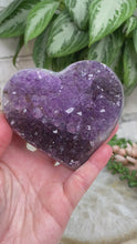 Load image into Gallery: Contempo Crystals - Vibrant-Purple-Amethyst-Heart-Cluster-Video - Image 2