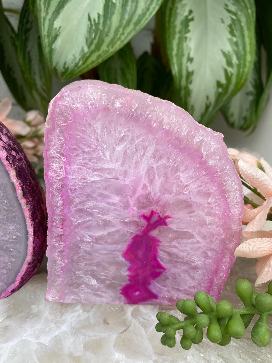 dyed-pink-quartz-geode-candle-holders