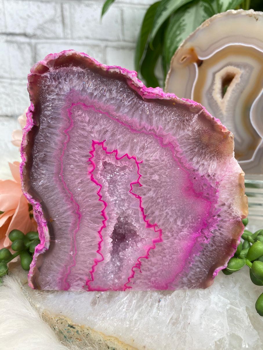 Standing Geode Crystals - Pink, Teal & Natural - Choose Exact ...
