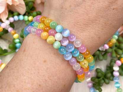 dyed-rainbow-selenite-bracelet
