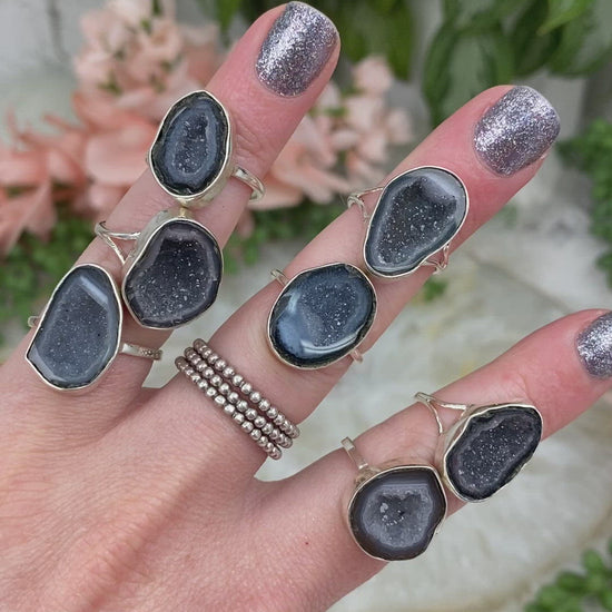 Cute and fun agate rings for sale