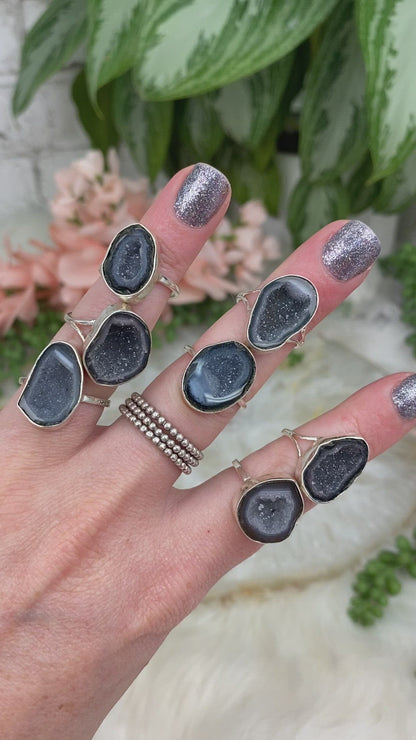 Cute and fun agate rings for sale