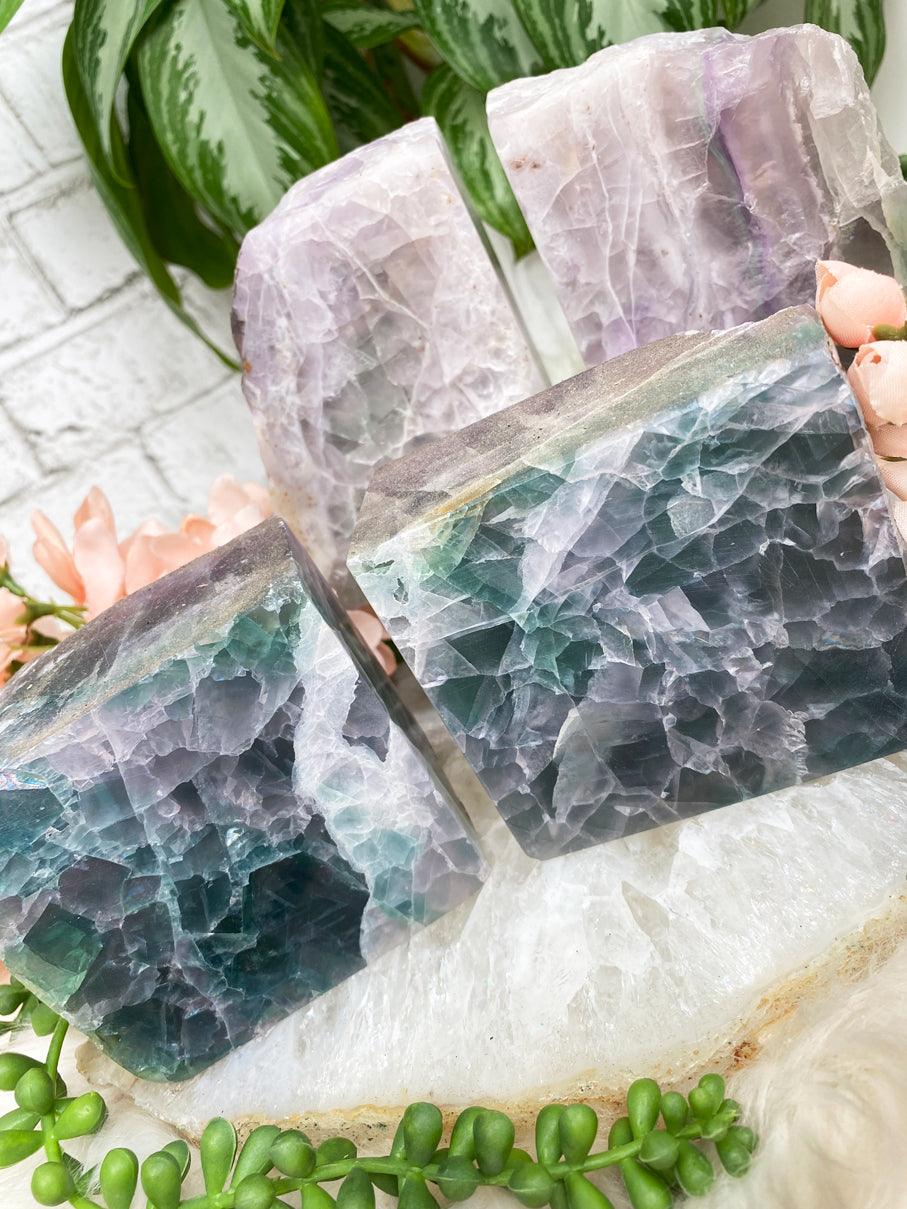 fluorite-bookends