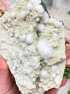 Contempo Crystals - fuzzy-white-okenite-balls-on-green-gyrolite - Image 8
