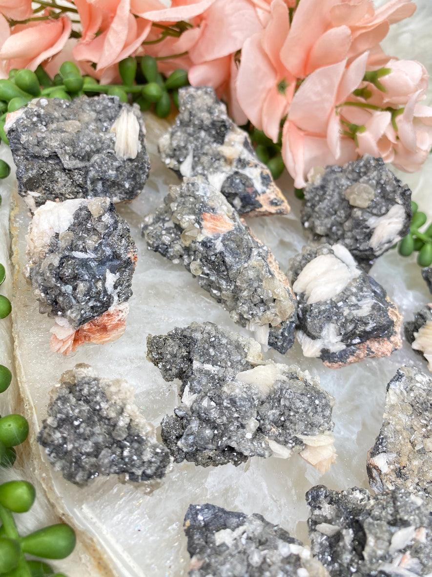 galena-cerussite-barite-clusters