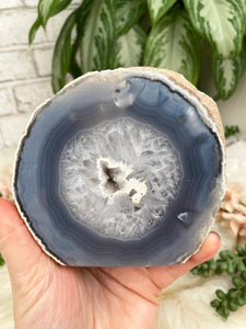 Contempo Crystals - gray-banded-agate-with-quartz-center - Image 9