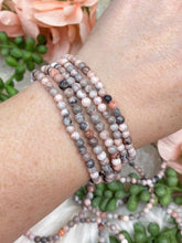 Load image into Gallery: Contempo Crystals - gray-pink-Zebra-jasper-bracelet - Image 4