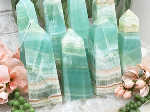 Contempo Crystals -     green-pistachio-calcite-obelisks - Image 1