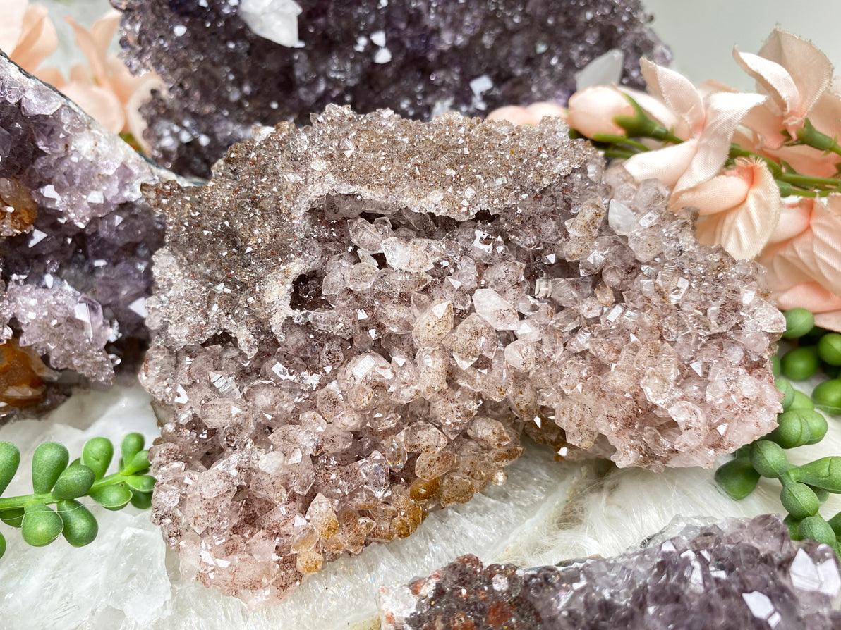hematite-included-amethyst-clusters